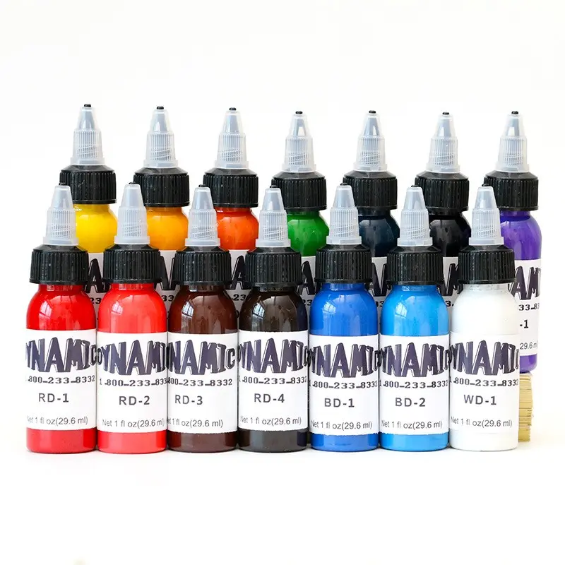 14pcs 30ML Tattoo Inks Set, Ideal for Cosmetic 3D Makeup, Beauty, Skin & Body Care, Beginner Friendly, Permanent Makeup Pigments, Tattoo Supplies