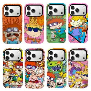 Rugrat5 Retr0 Cartoon Phone Case, 90s Nostalgic Aesthetic, Dual-Layer Shockproof Cover for iPhone 11-17 series and Samsung  S24-S26 series.Perfect for Her/Him Girly Phone Caseslovely gift