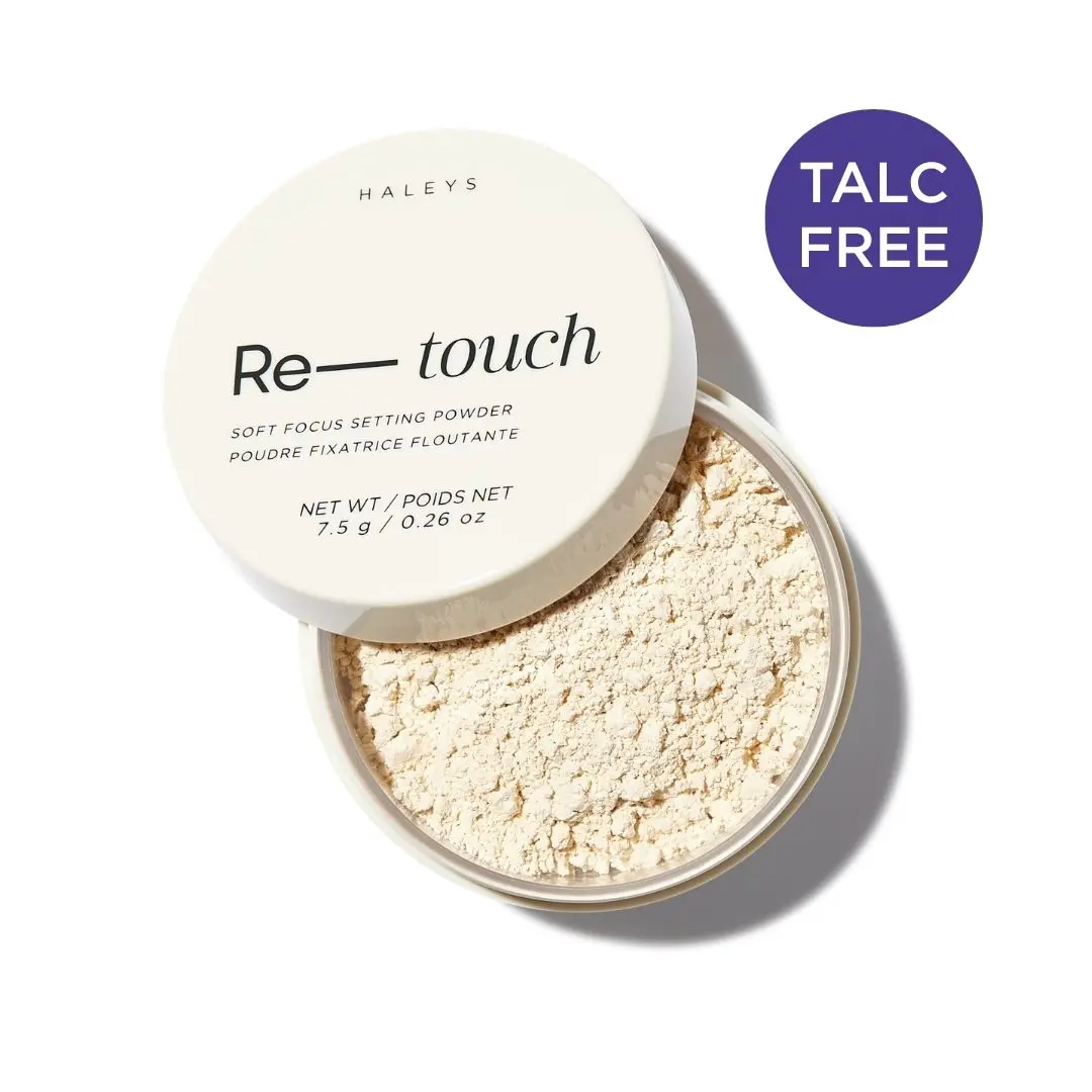 HALEYS Beauty Re—touch Soft Focus Talc Free Setting Powder Ultra-Blurring Translucent Powder for 16 Hours Makeup Setting