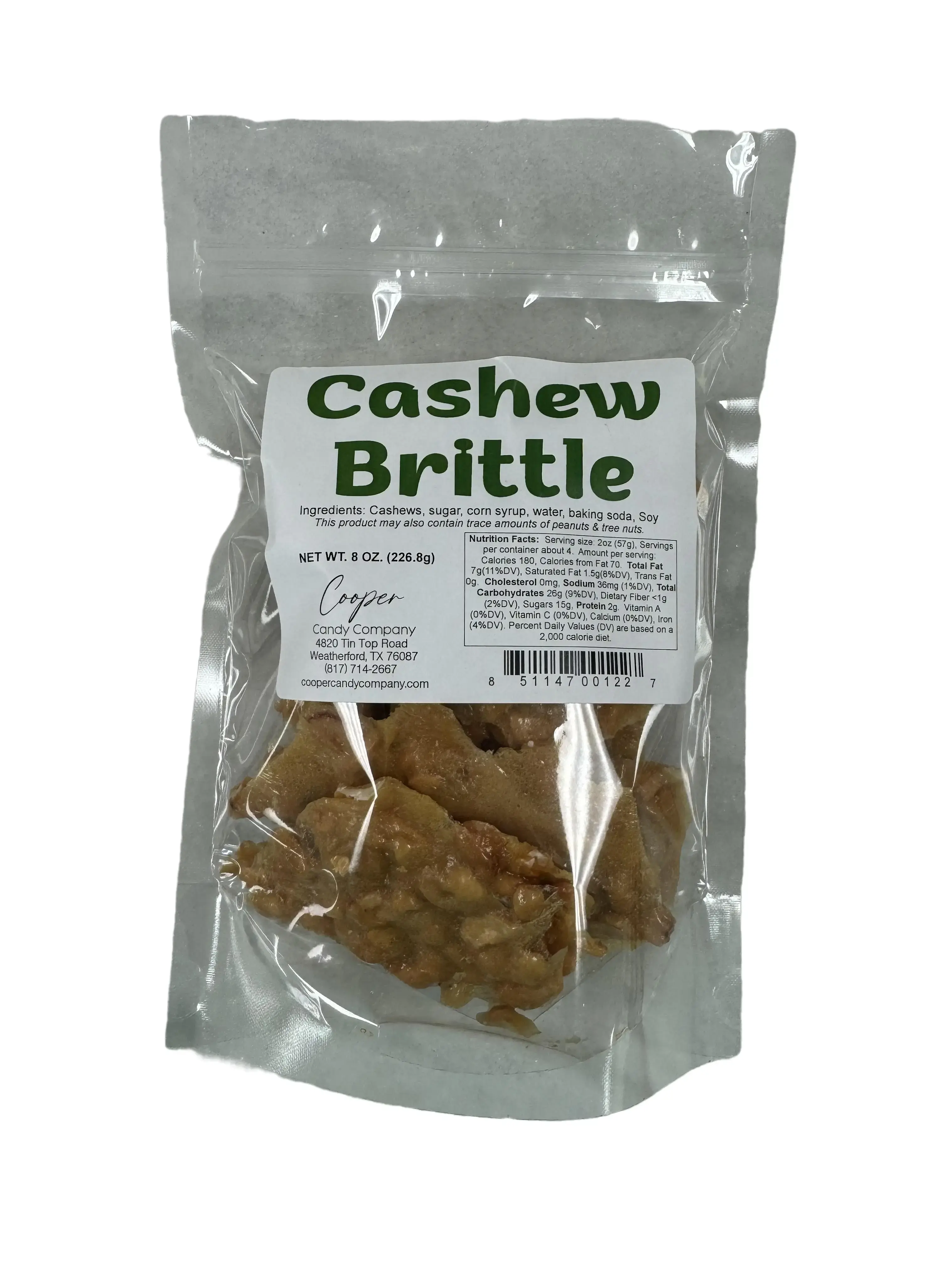 Cashew Brittle 8oz [brittle] [candy] [gifts] [cashew] [pack] [delicious] [sweet]