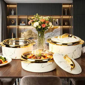Large Capacity 3PCS Insulated Thermal Serving Bowls Stainless Steel Food Warmer with Leakproof Lids for Office Lunch Picnic Kitchen Essentials