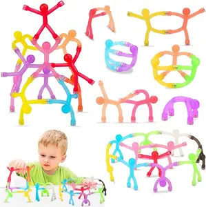 10PCS Magnetic People Toy, Cute Connectable Mini Figures, Travel Fidget & Creative Building Desk Toy for Kids