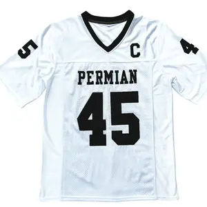 [FallFreshness] Boobie Miles Jersey 45 Permian Friday Night Lights Football Jersey White Black S-XXXL 100% Polyester V-Neck Quick-Drying Mesh Fabric