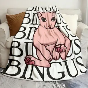 Cute and Practical Soft Comfy Figure Print Blanket Bingus1 Reusable Quilts Plush sofa bed blanket warm blanket travel gift