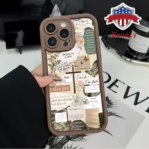 TPU Phone Case for iPhone 17 15 16 14 Pro Max 13 12 11 XR XS  Air Plus E Christ Cross Bible Design Pattern Drop Protection Shockproof Soft Silicone Smartphone Cover Casing