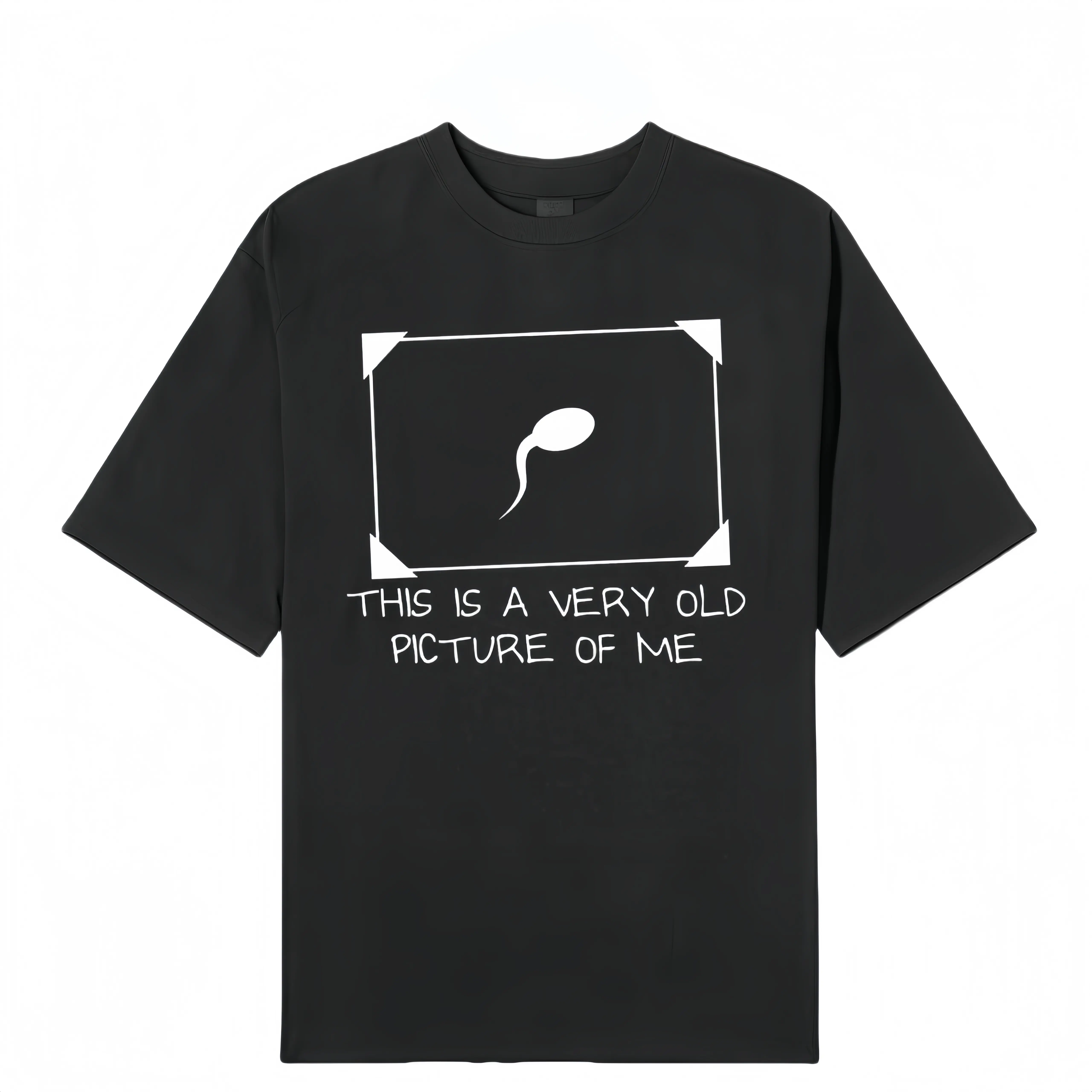 Funny Graphic Round Neck T-Shirt with 'Very Old Picture of Me' Slogan, Unisex Casual Quirky Art Cotton Streetwear, Jeans, Funny Shirts