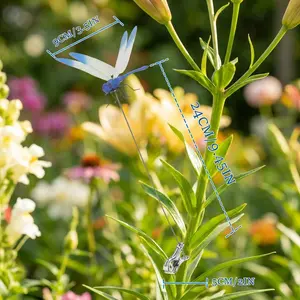 3D Printed Big Size Dragonfly Clip, Pet-Safe Fly & Horsefly Deterrent for Dogs and Cats, Deer Fly Repellent Clip-On, Garden Bird Scare Device, Indoor/Outdoor Pest Control for Pet Yard