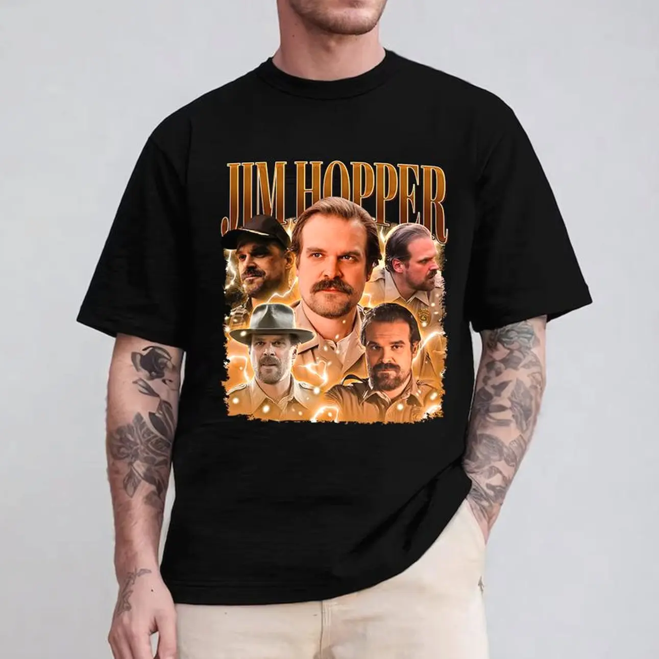 Jim Hopper Booglet T-Shirt, Best Tv Series 2025 Shirt,Stranger Tee, Gift For Fan, Vintage Collection A2 1