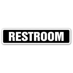 SignMission  4 x 18 in. Restroom Sign