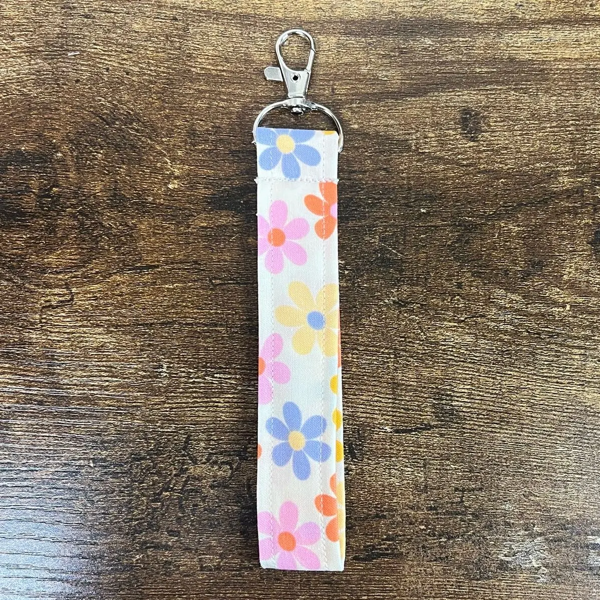 Flower Power Fabric Keychain Wristlet Flower Power Fabric Keychain Wristlet