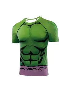 Men's 3D Printed Compression T-shirt Superhero Muscle Fitness Short Sleeve Quick Dry Sport Tee Activewear T Shirt