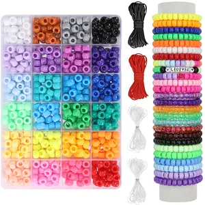 480pcs pony Bracelet Kit, Letter Beads Box Set, Handmade DIY Accessories, Craft Supplies for Jewelry Making, DIY Mix Beads, DIY Beading Accessories