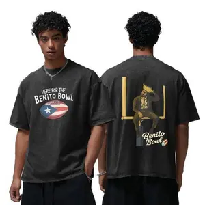 Benito Bowl 2026 Vintage Washed Graphic Tee, Funny Football Bad Bunnie Anime Design Shirt, Team Benito Shirt, Here For The Benito Bowl The Best Haft Time Shirt