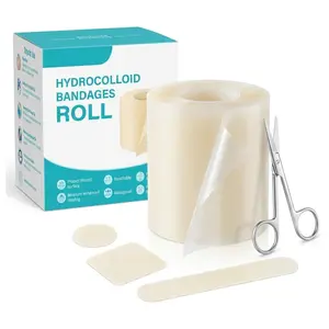 Hydrocolloid Bandage, Wound Care Hydrocolloid Roll-( 1.9''*60''Roll-1.5M ) Cut-to-size Waterproof Tape,Portable Gentle Breathable Bandage,suitable For Sensitive Skin Hands Feet Toe Face Pimple