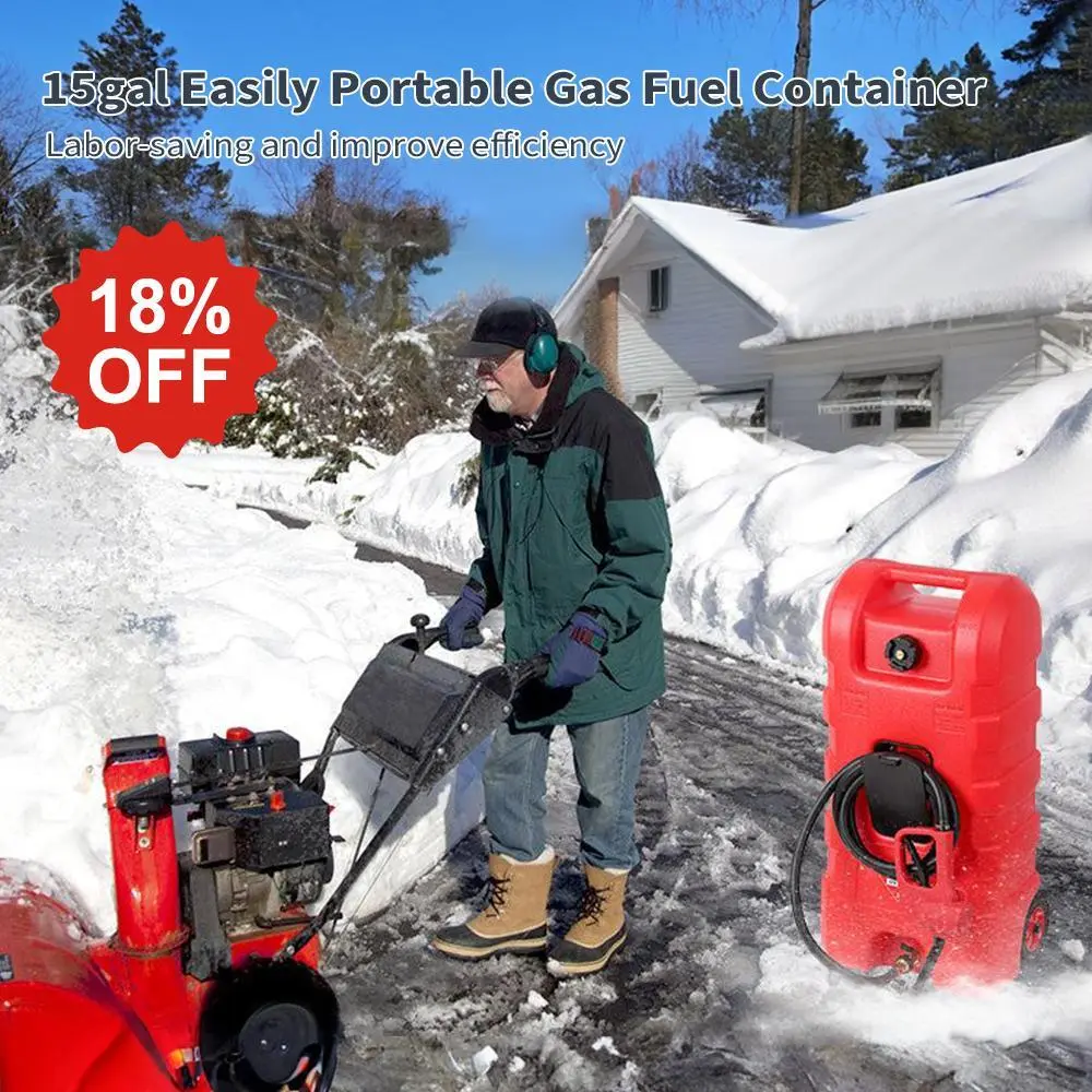GARVEE 15Gal Titan Series Heavy-Duty Fuel Can with LE Pump, Spill-Proof Valves, Reinforced Strap, Dual Brass Shutoff - HDPE Body Shrugs Off Rough Handling, Marine & Ag Ready, High-Flow Performance