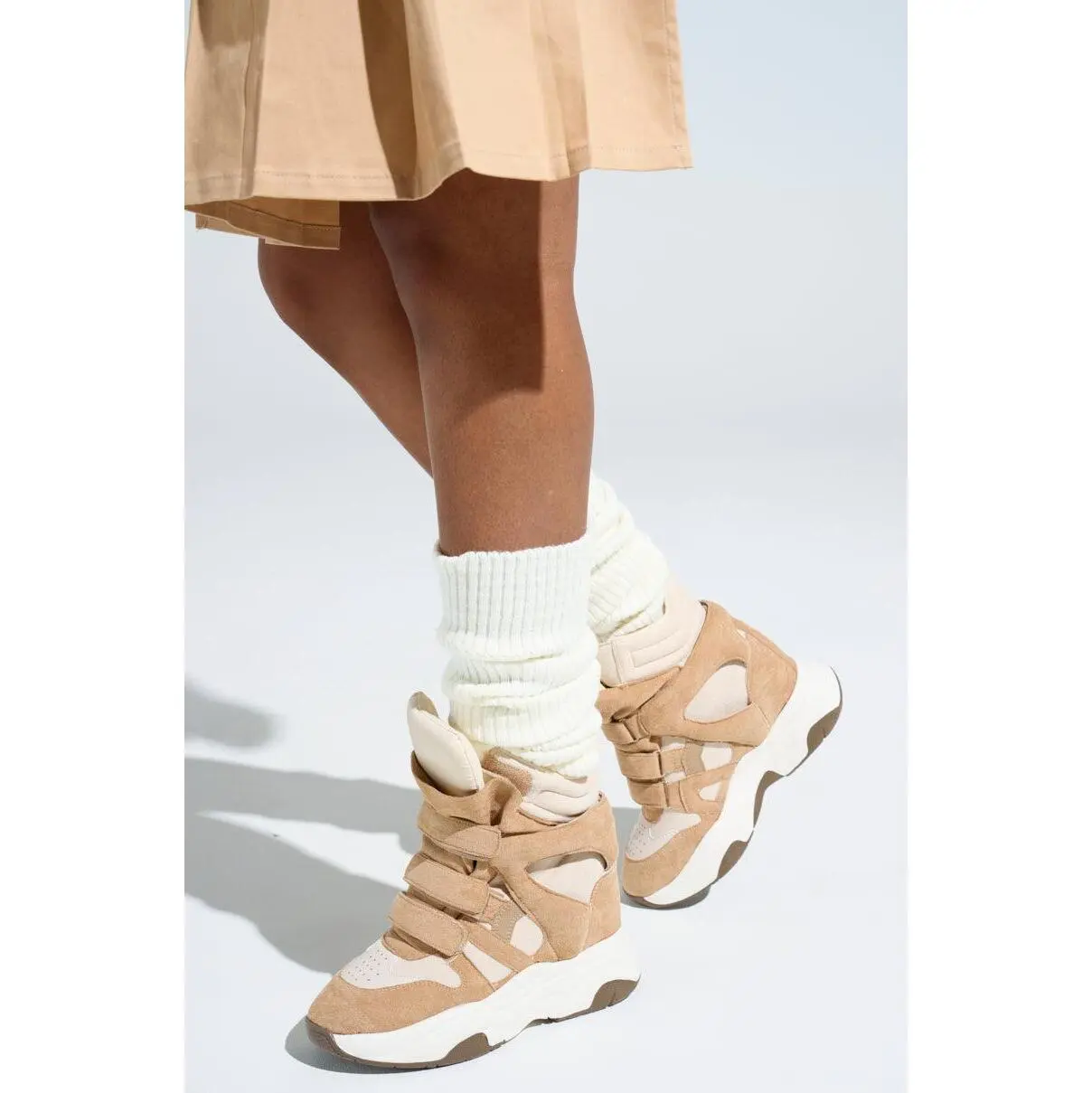 MARANTO TAUPE WEDGE SNEAKER