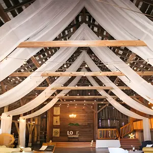 1 Roll Extra Long White Tulle Fabric - Ultra Long, Hand Washable Mesh Material with Strong Hangers - Perfect for DIY Weddings and Party Decorations, No Power Needed, Feather-Free - Ideal for Home & Room Decorations, Wedding Decoration