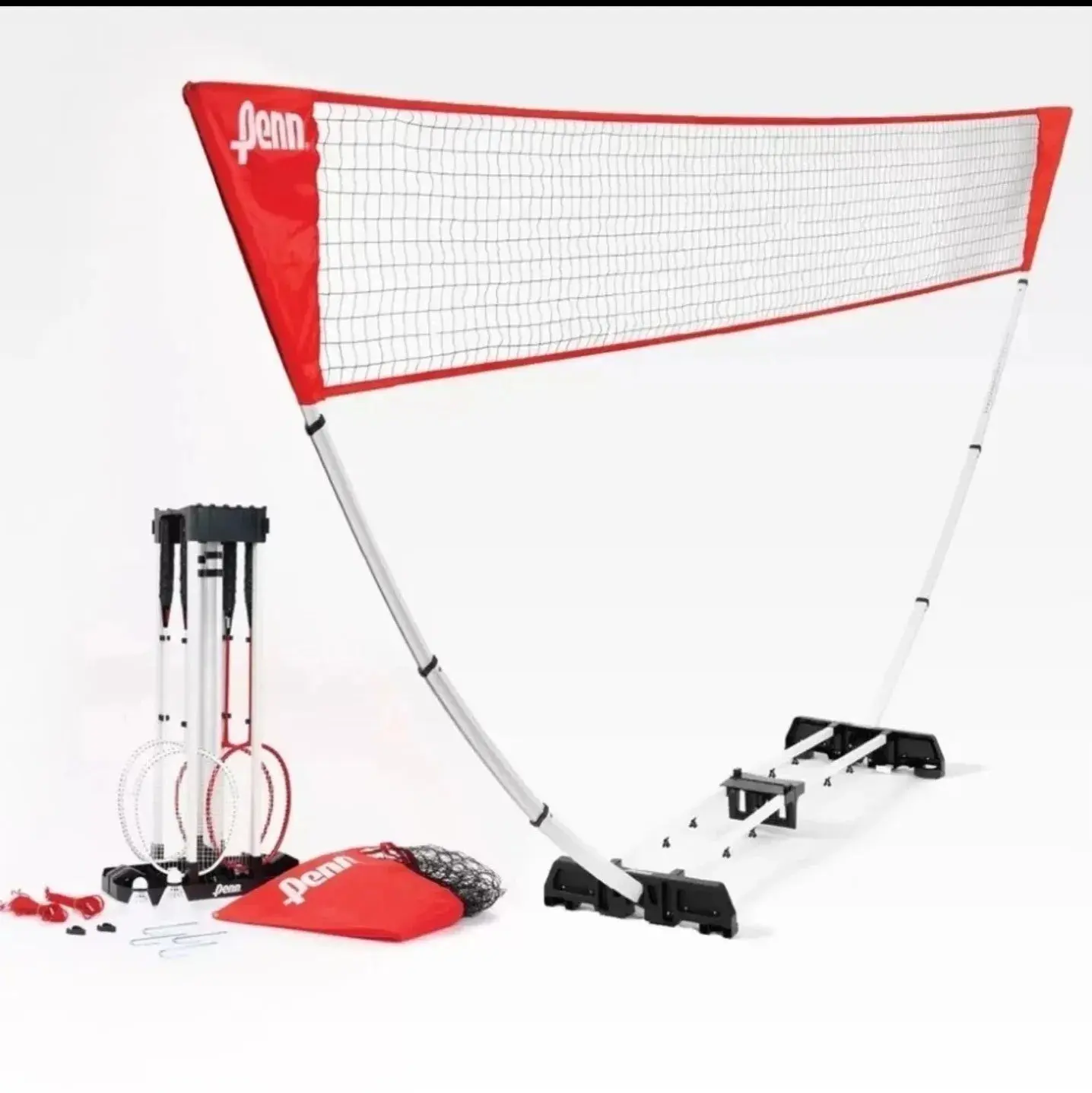 Easy Setup Badminton Set - 4 Rackets and 2 Shuttlecocks