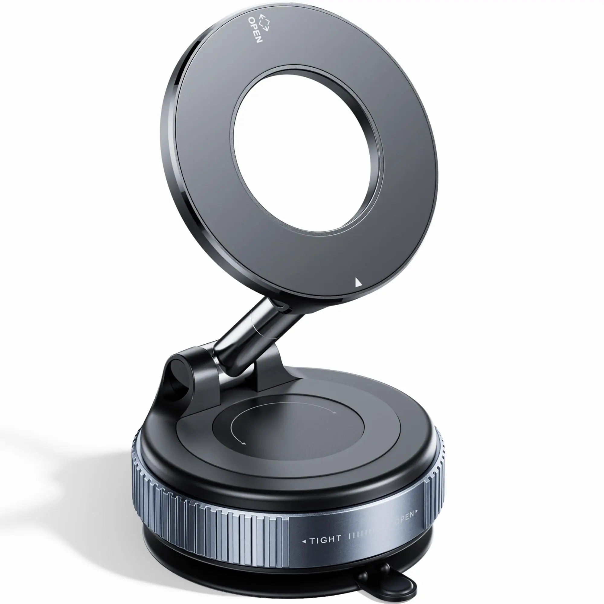 Aluminum Alloy Vacuum Suction Cup Car Phone Mount - MagSafe Dashboard Windshield Phone Holder for iPhone, Hands-Free Car Navigation Stand, Car Phone Stand tiktokshopbacktoschool