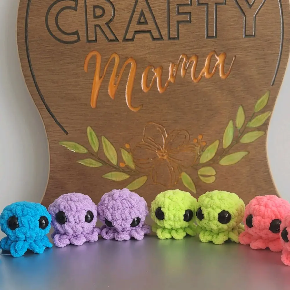 Crochet Mini Baby Octopus, Handmade Plushie