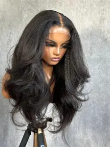 26 Inch Long Soft Wool Curled Wave Wig, Lace Front Design, HD Lace Frontal, Pre-Trimmed Hairline, Suitable for Women Daily Wear