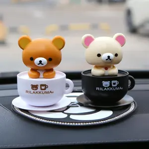 Rilakkuma Kawaii Nodding Ornament Anime Cartoon Cute Car Decoration Ornaments Home Living Room Decoration Supplies Birthday Gift
