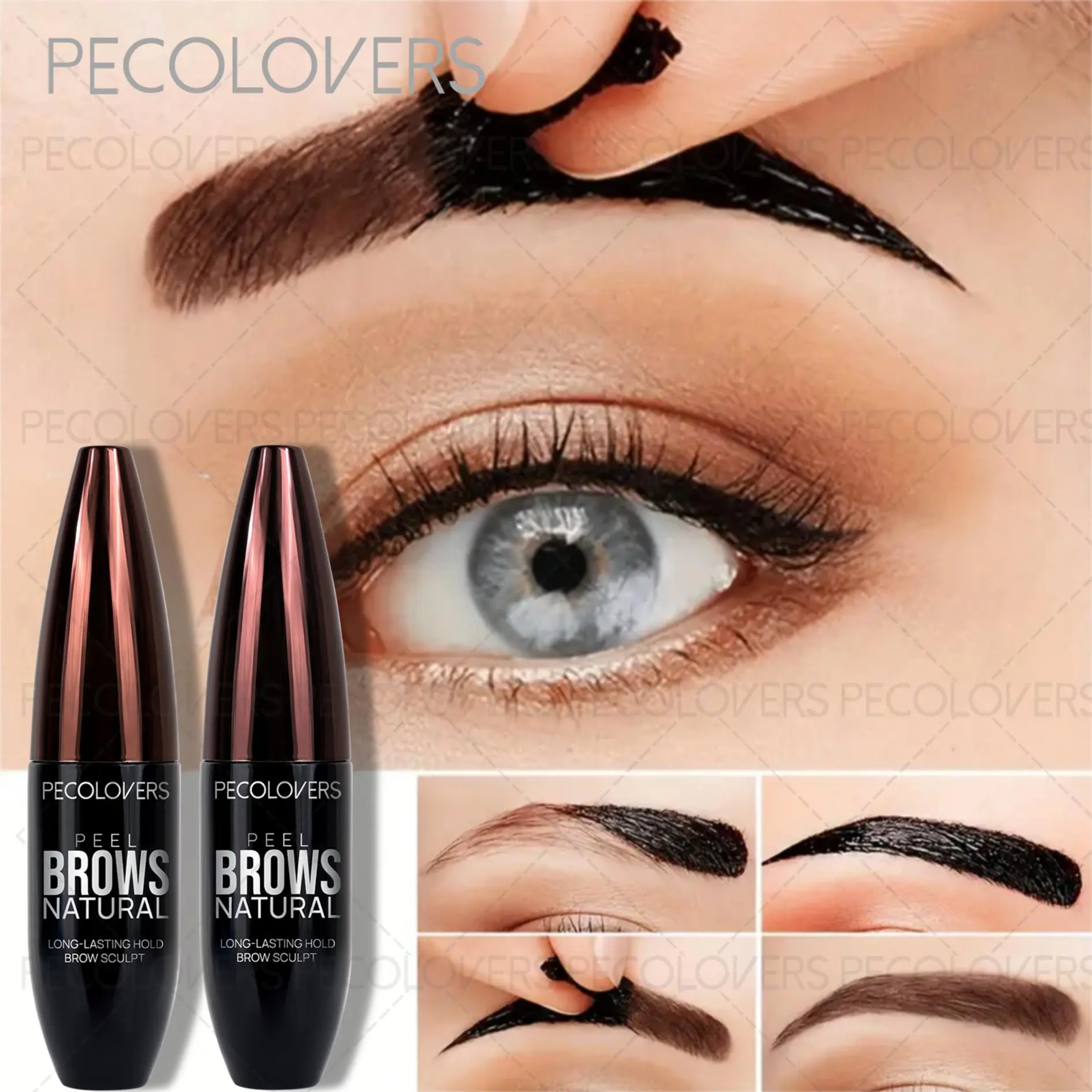 Waterproof Long-Lasting Semi-Permanent Eyebrow Gel Tint,Natural Look,Daily Beauty Routine, Makeup