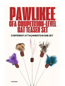 PawLikee CFA Cat Teaser Set (with all 5 attachment)