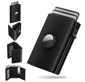 Portable Smart Men's Wallet with RFID Bloking 6-9 Cards,Smaller and More Portable,Gift for Men,ID Window Cash Slot.