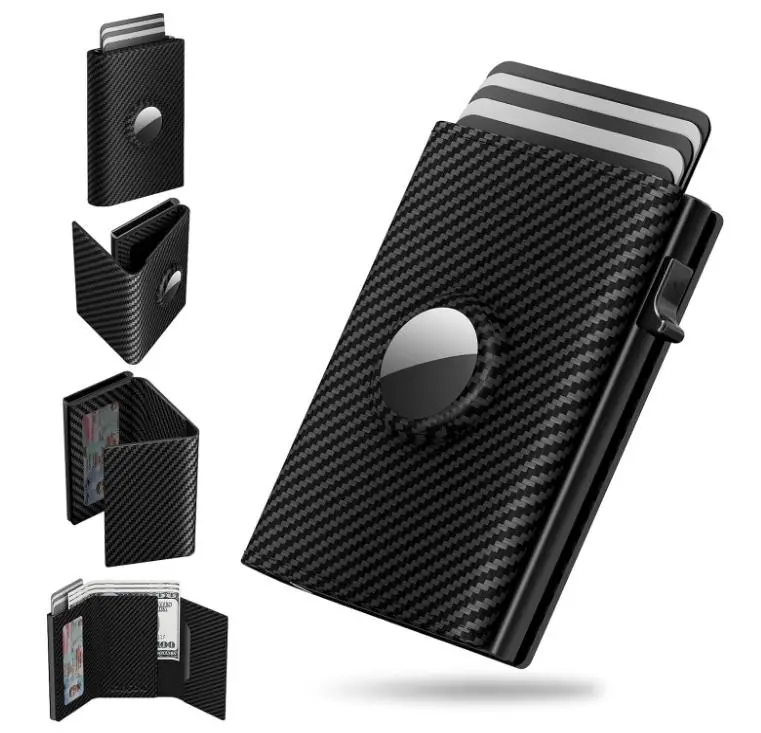 Minimalist Bifold Wallet with RFID Protection, Portable Smart Men's Wallet, Fits 6‑9 Cards, Compact‑Sized, ID Window & Cash Slot, Ideal Gift for Men