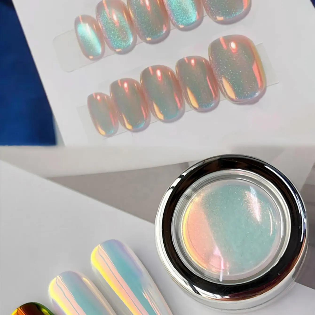 Aurora Color Changing Nail Powder, Neon DIY Nail Art Decor, Optical Illusion Nail Powder, 0.3g Piece, Manicure Supplies, Dip Powder, Diy Nails Art