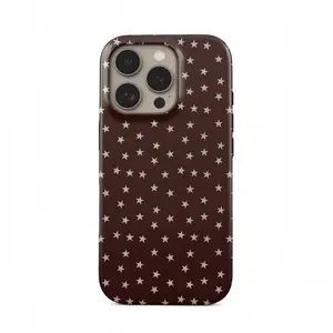 Brown Star Multi-Model Smartphone Cover, Durable Shockproof Protection Accessory, Fits iPhone 17 Pro Max, 16 Pro, 15, 14, 13, 12, 11 - Handheld Cellphone Gift for Her, Mobile Phone Accessories