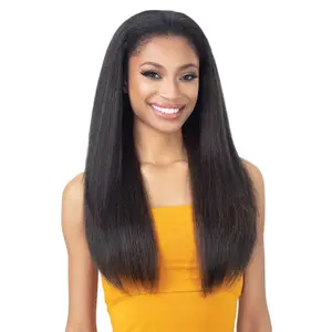 Freetress Equal Synthetic Natural Me Drawstring Fullcap Half Wig Natural Pressed Yaky