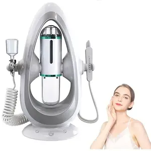 Us Plug 2-In-1 Hydrogen Oxygen Facial Bubble Pore Cleansing Water Jet Beauty Instrument Multi-Functional Mist Hydration Machine for Women Home Spa