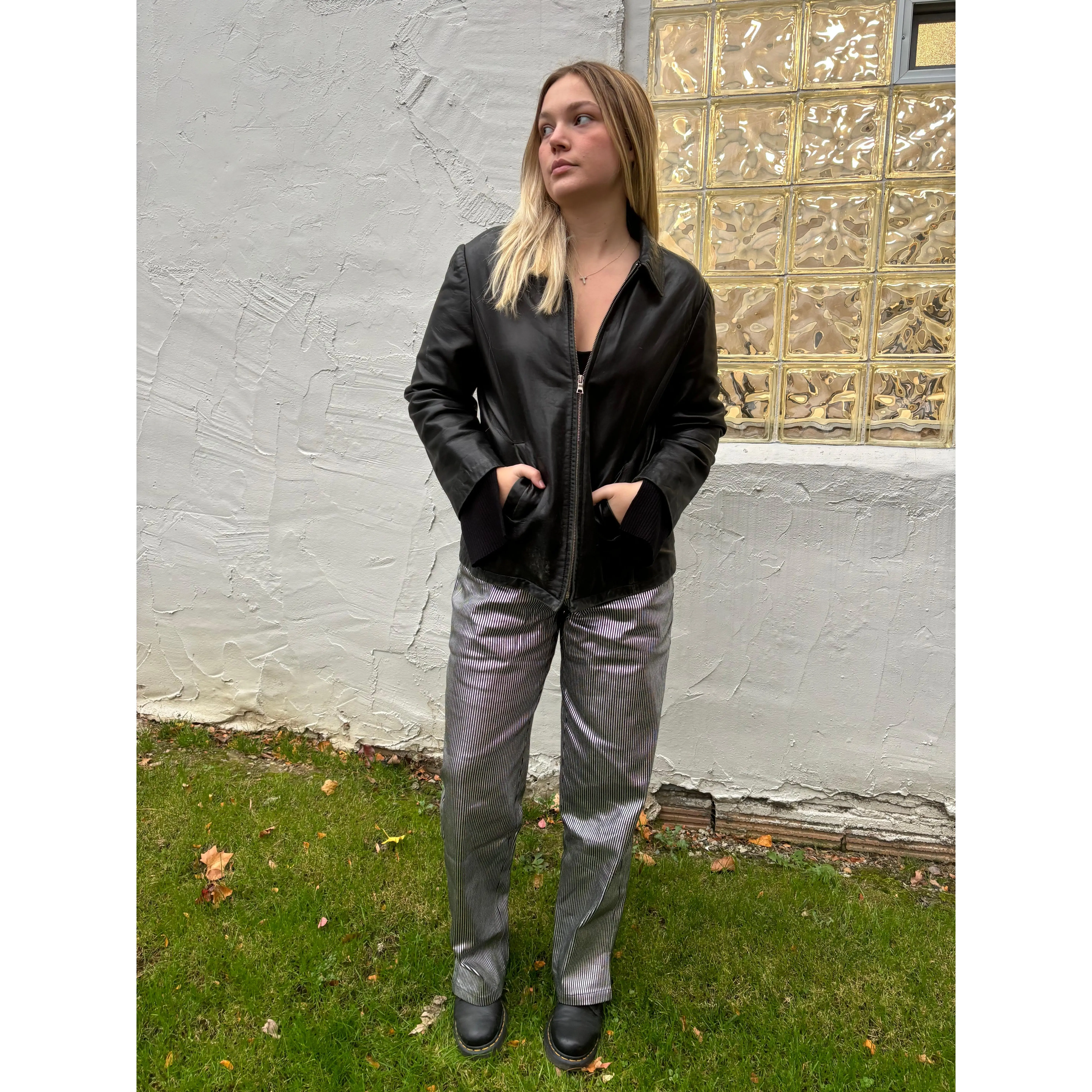 Harlow Metallic Pin Stripe Pant