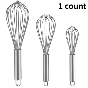 Stainless Steel Cooking Mixer, Cheese Coffee Egg Mix & Stirrer, Whisk, Kitchen Blender, Ergonomic Handle, Rust-Resistant Metal Tool, Bakeware