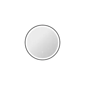 Elegant Kitchen & Bath MRE6B24BK 24 in. Round LED Front & Backlit Wall Mirror, Black