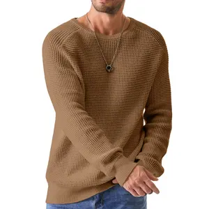 JMIERR Men's Crewneck Sweater Soft Casual Sweaters Classic Long Sleeve Pullover Sweaters with Ribbing Edge