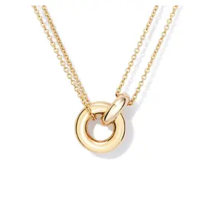 DAINTY DOUBLE CIRCLE NECKLACE