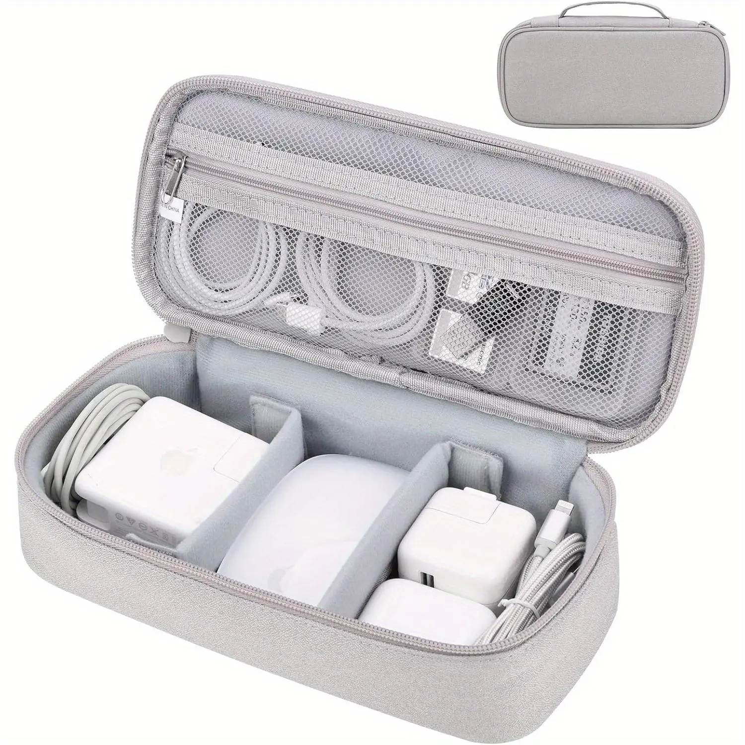 Electronics Travel Organizer Bag, 1 Count Durable Portable Tech Accessories Travel Organization Pouch Carrying Case for Cables, Chargers, Power Banks and Hard Drives, Travel Accessories