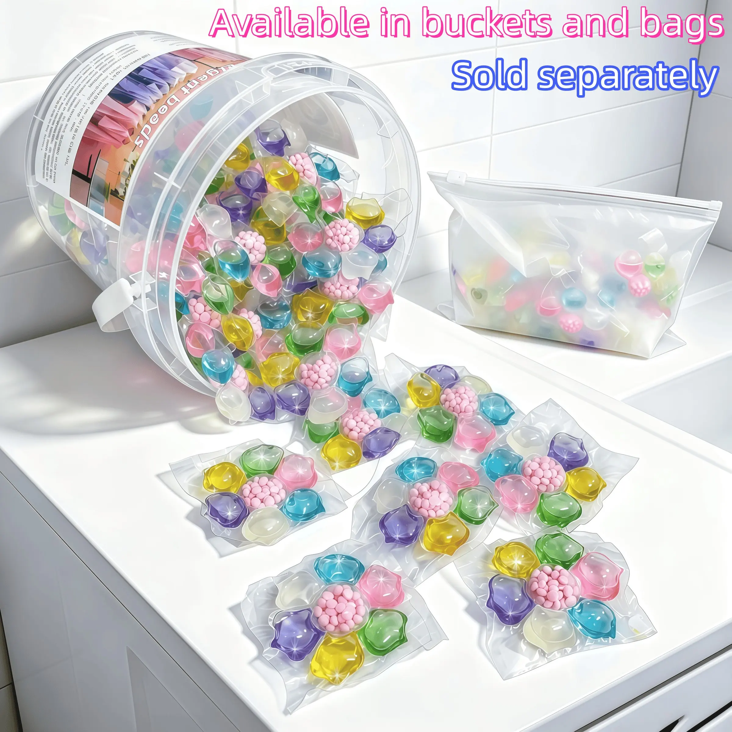 100pcs Laundry Detergent Pods, 7-In-1 Scented Washing Balls, Long-Lasting Fragrance, Stain Removal, Color Protection, Antibacterial, Deep Clean, Travel Friendly