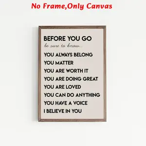 Motivational Quote Pattern Unframed Painting, Unframed Art Print, Canvas Wall Art, Wall Decor for Home Living Room Bedroom Office, Modern Home Decor, Modern Home Decoration