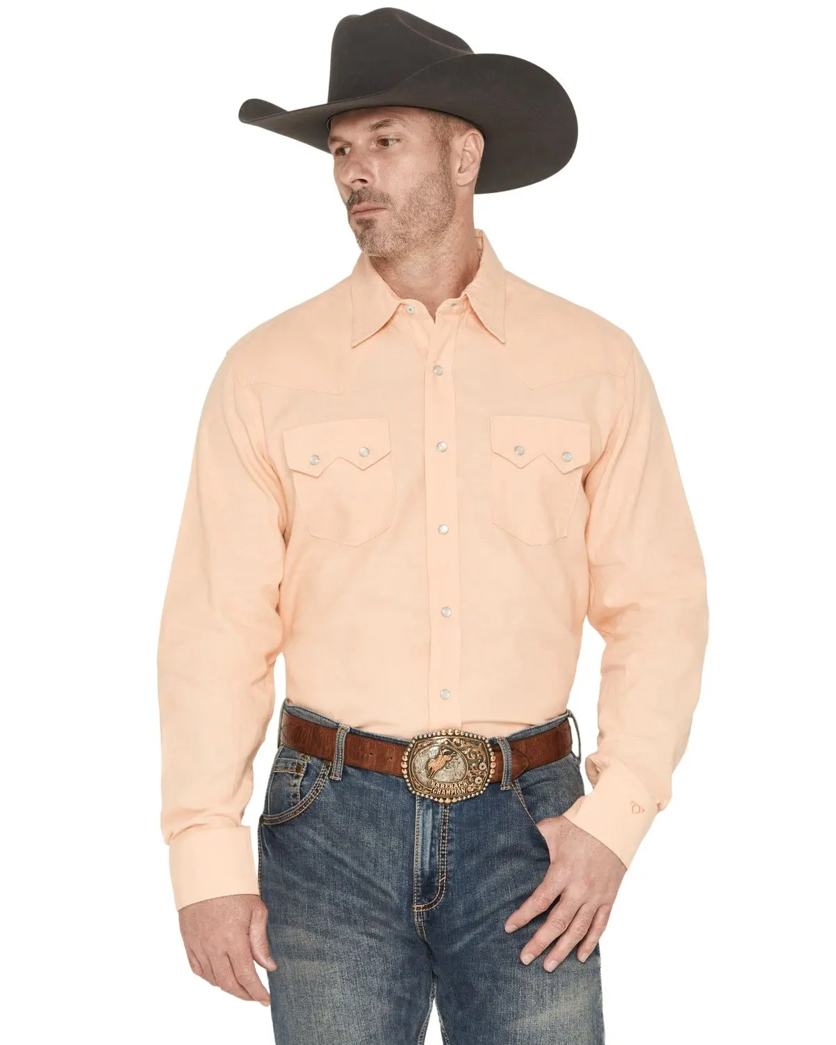 Wrangler Men's X Cody Johnson Men'S Solid Long Sleeve Pearl Snap Western - 112378967