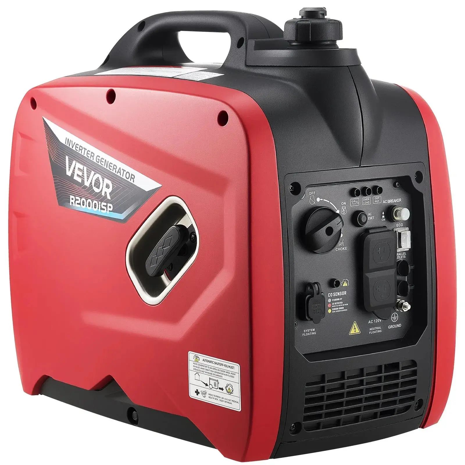 【DealsForYouDays】VEVOR Inverter Generator,2900W Peak Watt Quiet Inverter GeneratorPortable Inverters Generators for Home UseGas PoweredCompact and Lightweight Design - Stable PowerCO SensorOrange/Black