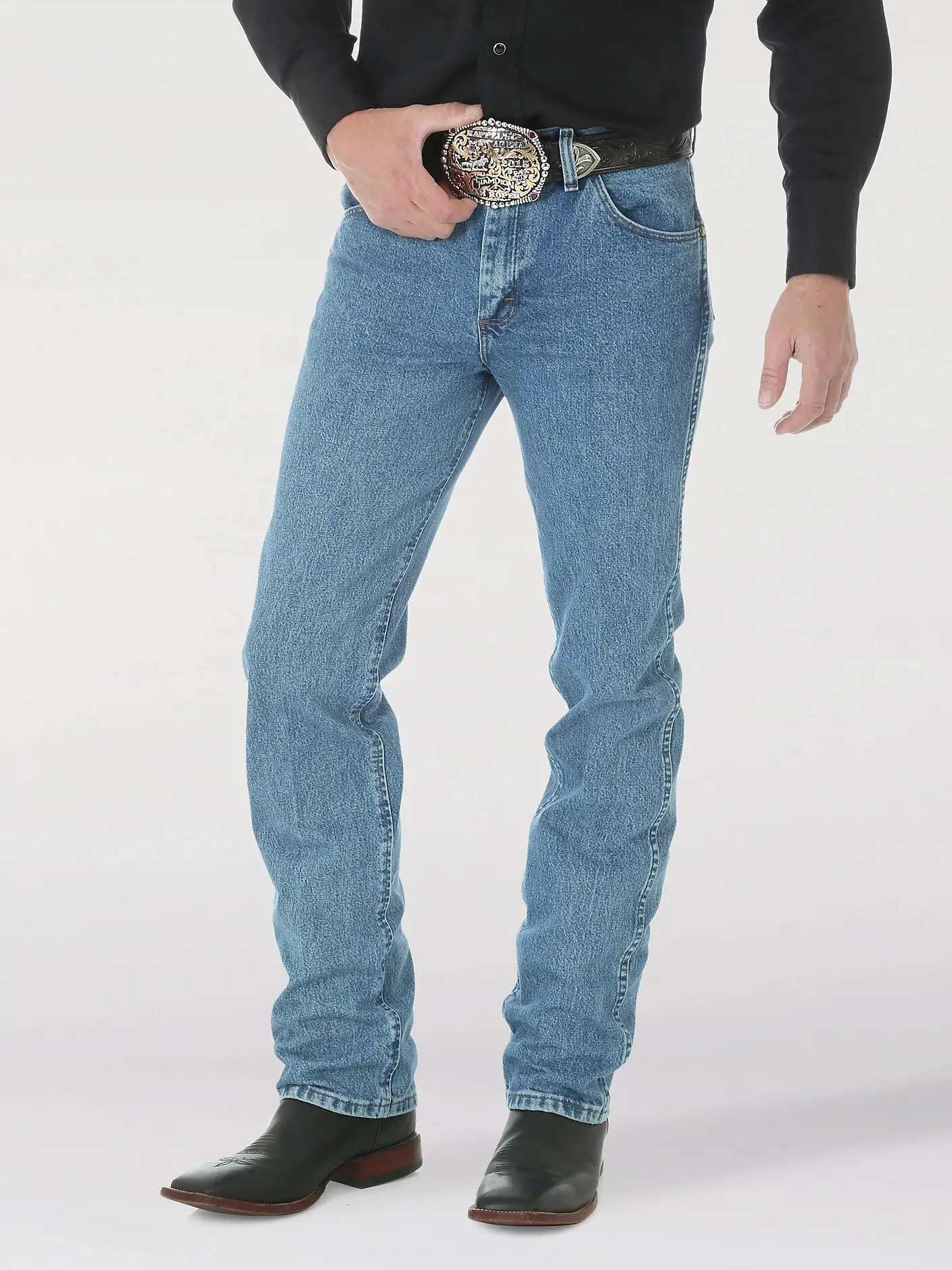 Wangler Premium Performance Cowboy Cut Slim Fit Jean - Color: Stonewash