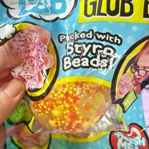 Styro beads squishy ball stress relief toy