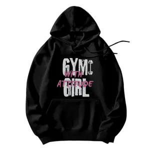 Women's gym casual activewear hoodie sweatshirt motivational top