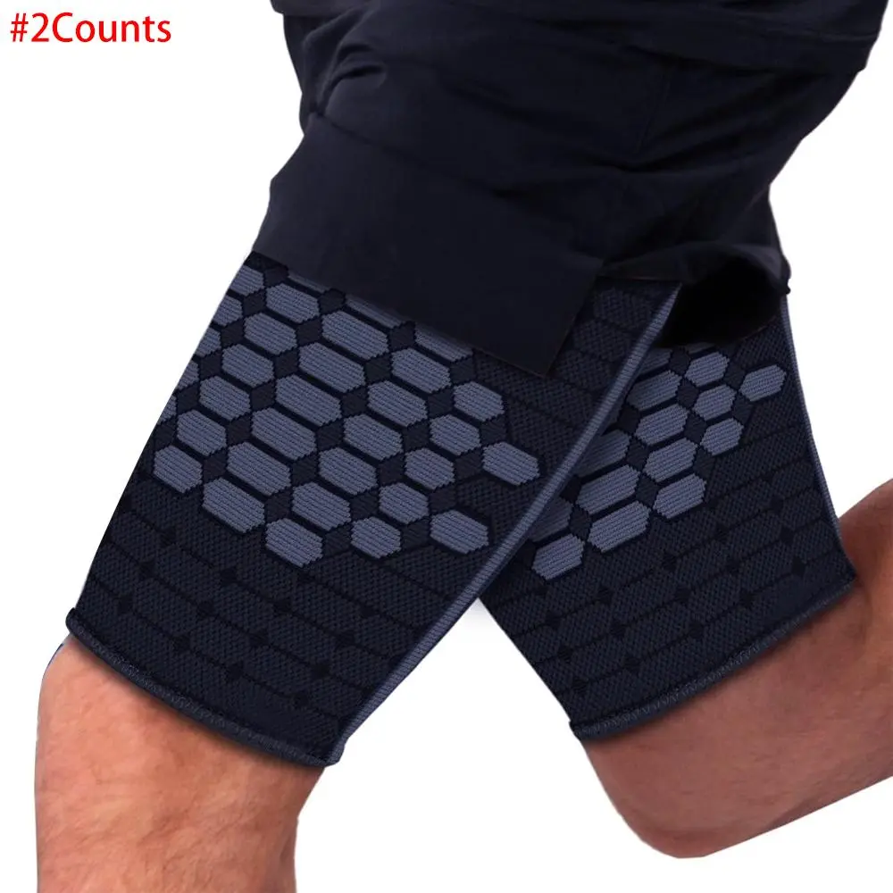 Thigh Compression Sleeves, 1 Pair Upper Leg Sleeves, Thigh & Hamstring Compression for Women Men, Running, Workout, Basketball, Sports Compression Sleeves, Breathable Compression Sleeves