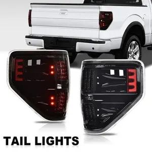 Fit For 2009-2014 Ford Pickup F150 Clear LED Tail Lights Lamps Passenger + Driver