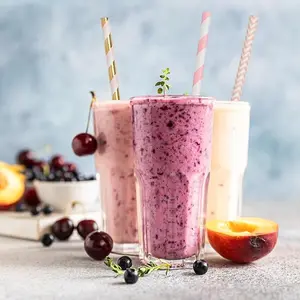 100PCS Biodegradable Paper Straws Pink & Gold Party Straws for Birthdays, Weddings, Baby Showers, and Holiday Decorations